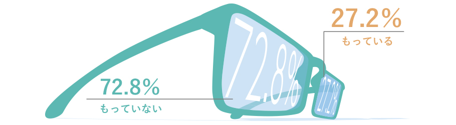 もっている：27.2％ もっていない：72.8％